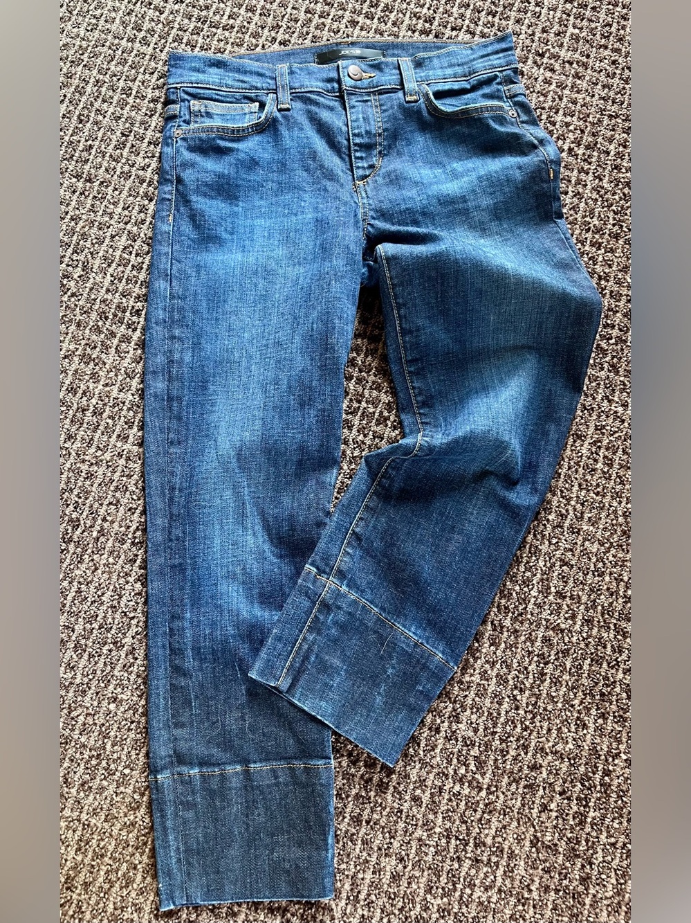 Joe's Jeans Indigo Cropped Ankle Straight Jeans